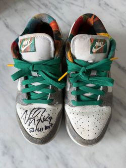 Signed Nick Foles Nike Dunk Low Retro Sneakers "SB LII MVP" - Photo Proof! Size 7.5
