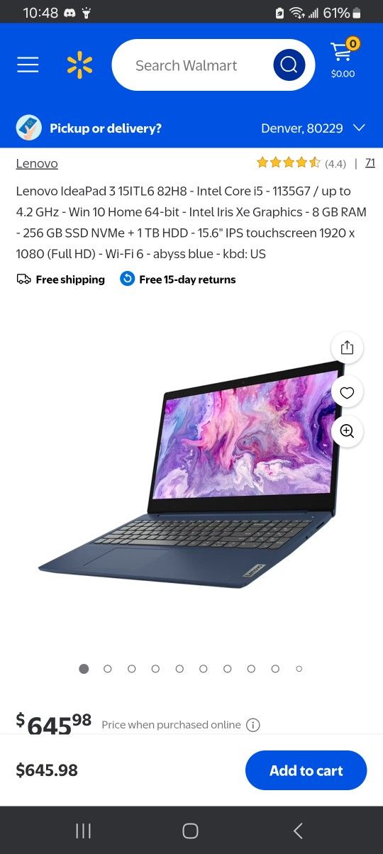 Touchscreen Laptop