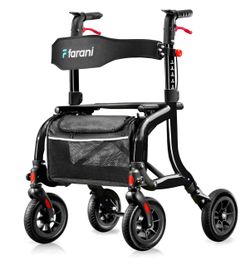 New Farani All Terrain Rollator Black