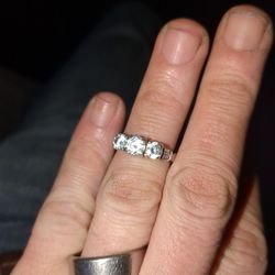 Three Stone Diamond Ring Anniversary gift