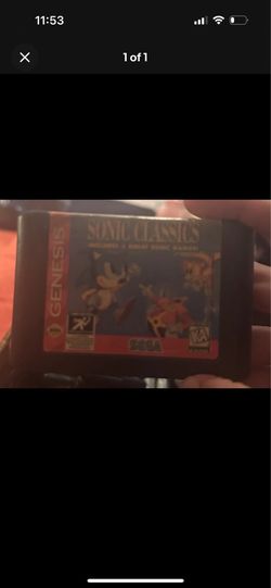 SEGA Sonic Classics Sega Genesis Game Cartridge Sonic the Hedgehog Series KA