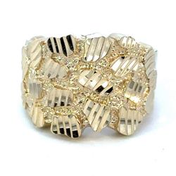 Men’s 10k Yellow Gold Nugget Ring GP3113433