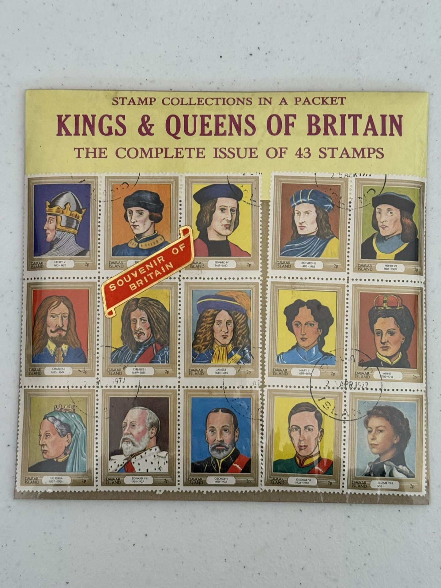 Stamp Collection. Kings And Queens Of Britain 