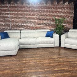 Delivery Available Maceys recliner sectional couch + chair set retails 5081