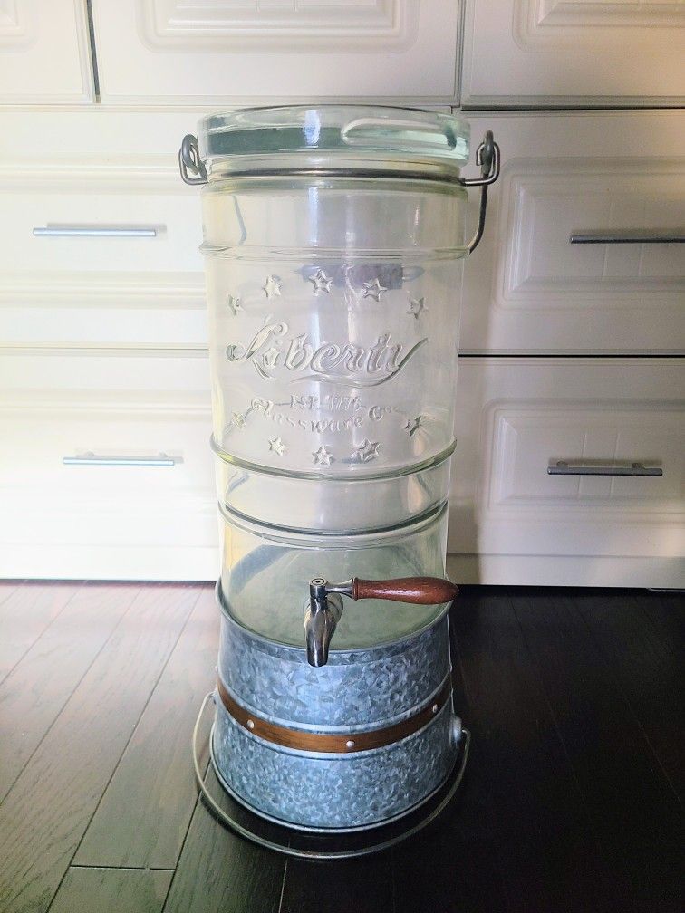 Liberty Drink Dispenser 2.5 Gallon Heavy Duty Glass
