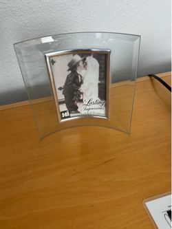 (2) Curved Glass Picture frames