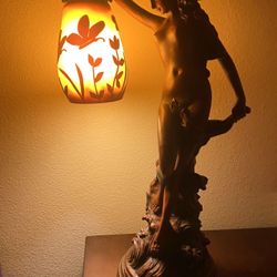 Lamp Art Nouveau Bronze