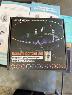 Waybelive LED Trampoline Lights 16-Color Remote Control AA Battery-Powered