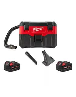 M18 18-Volt 2 Gal. Lithium-Ion Cordless Wet/Dry Vacuum with (2) M18 5.0 Ah Battery