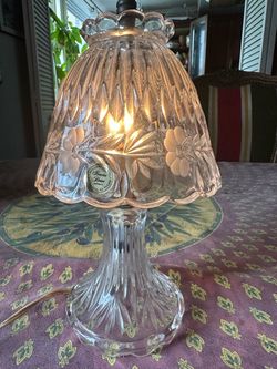Princess House Lead Crystal Accent Lamp
