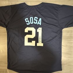 Sammy Sosa #21 Autographed Wrigleyville Jersey – Beckett Certified