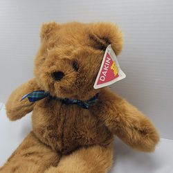 Vintage 1991 Dakin Cuddles Brown Teddy Bear Plush 14" Soft Fuzzy Stuffed Animal