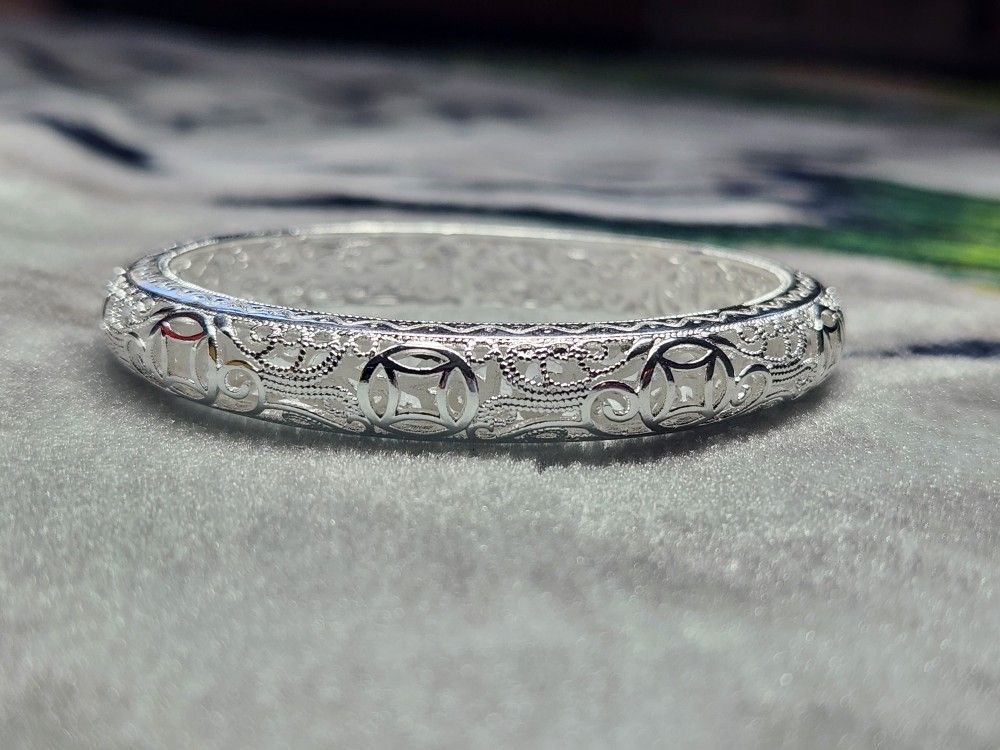 S999.9 Stamped Ultra Fine Silver Bracelet