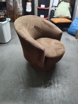 Suede Swivel Chair