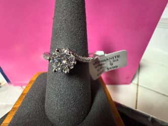 Moissanite Solitaire Engagement Ring 1.2ct