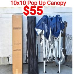 10x10 Pop Up Canopy With 8x8 Top - Blue