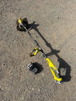RYOBI ONE+ 18V Cordless String Trimmer Weed Eater – Battery & Charger Included