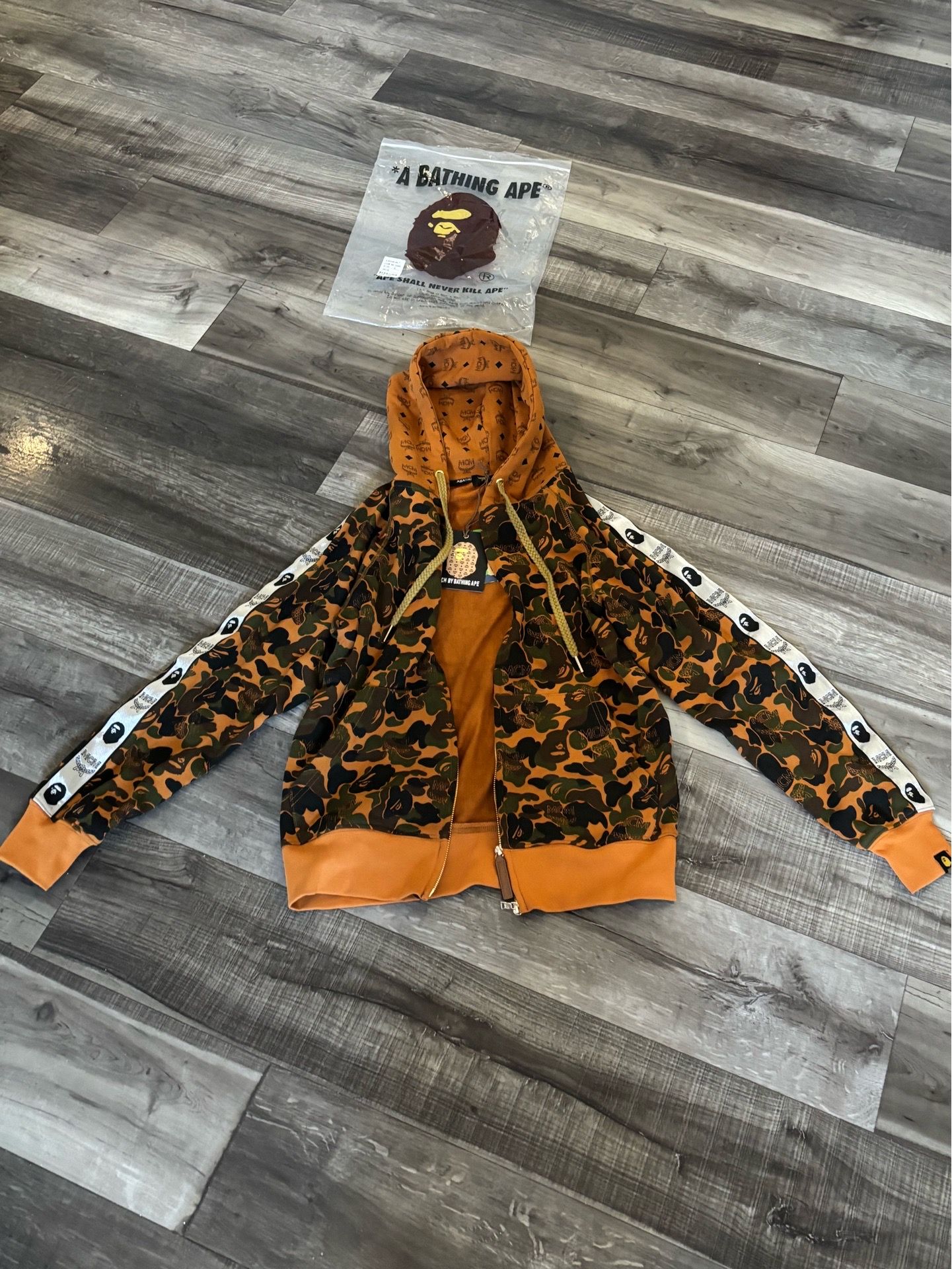 MCM X Bape zip ups sizes small-2xl