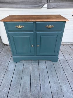 Wood Forest Green tv cabinet entry cabinet stereo cabinet