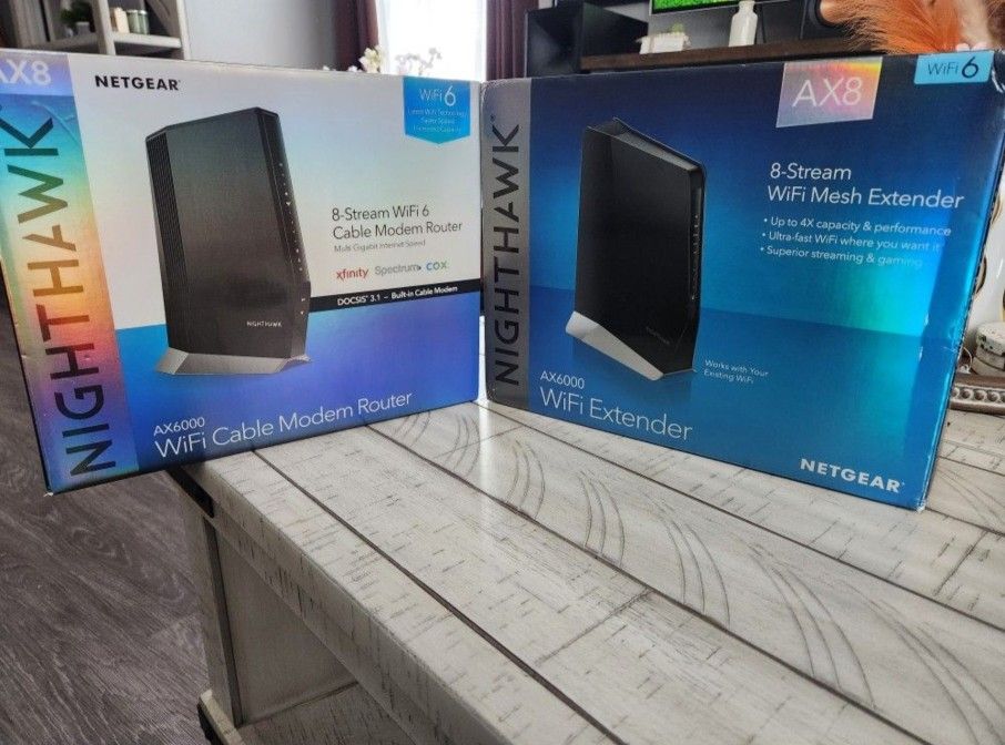 Nighthawk AX8 WIFI 6 MODEM/ ROUTER
NIGHTHAWK AX8 WIFI 6 EXTENDER
