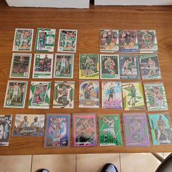 BOSTON CELTICS BASKETBALL Cards Jayson Tatum,   Larry Bird /99,   Payton Pritchard Rookies LOT And Brown