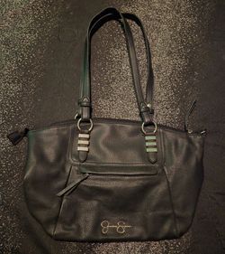 Jessica Simpson Black faux leather shoulder bag