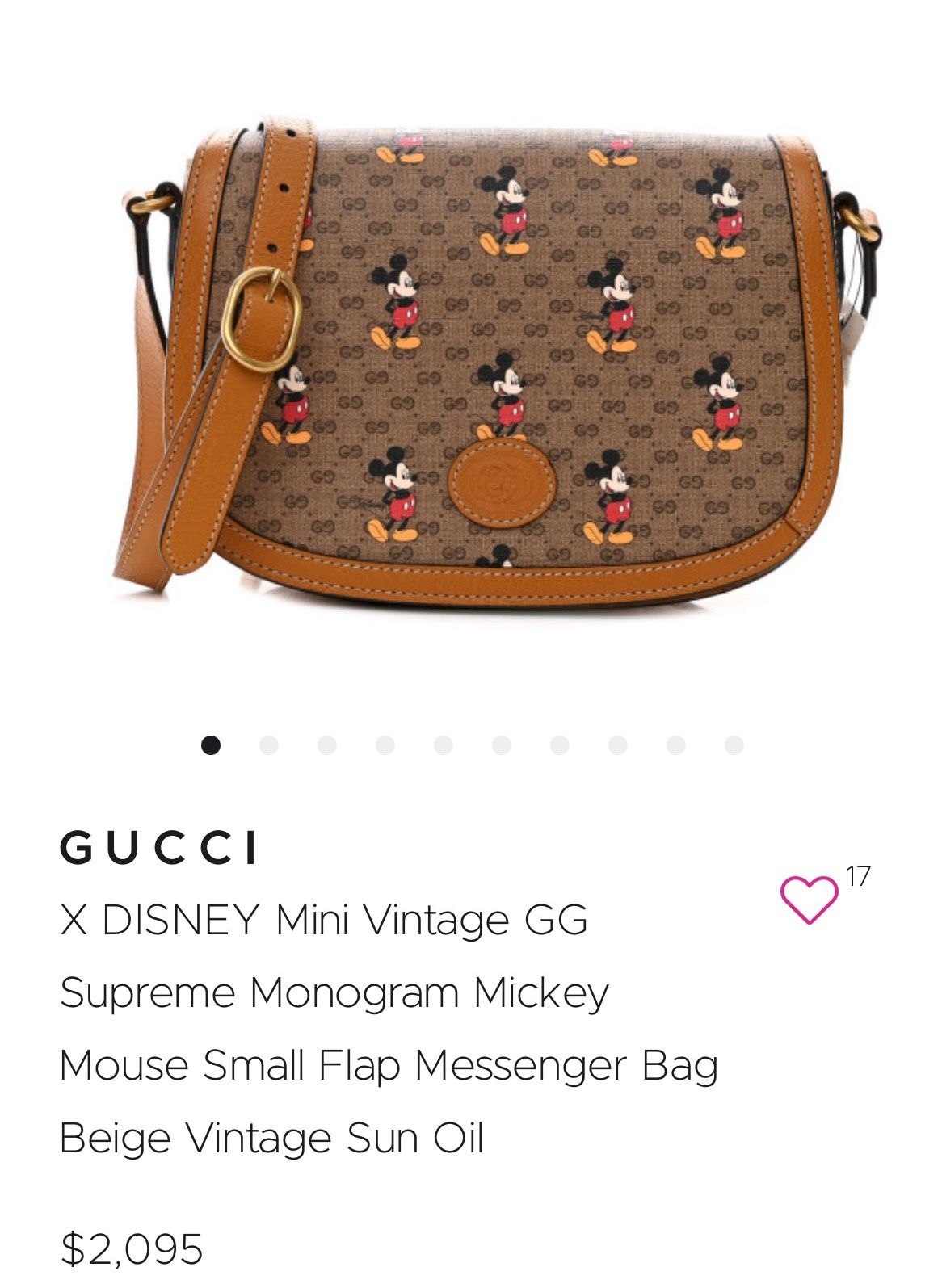 Authentic Gucci Disney Bag
