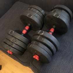 Adjustable Dumbbell set Up To 66 Lbs