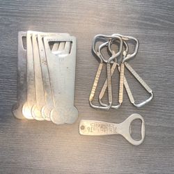 Vintage lot of 9 Ballantine Beer, Rhein gold Beer & Krueger Cream Ale bottle openers  