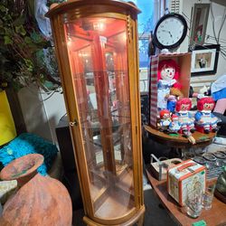 Corner Curio Cabinet With Glass Shelves