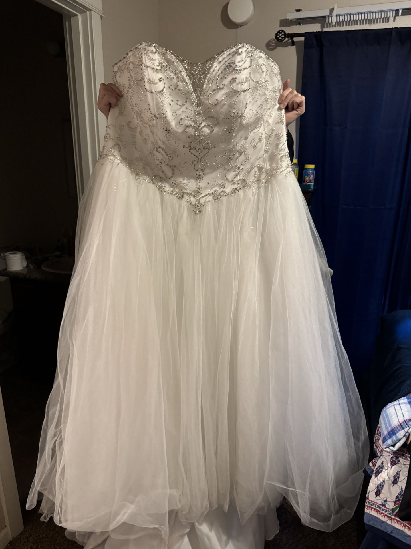 Wedding Dress And Vail