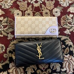Authentic ysl and Gucci wallet