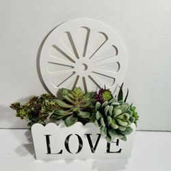 Love Artificial Succulent Planter With 6 Succulents! 