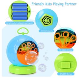 Fansteck Kid's Automatic Bubble Machine with Bubble Refill - Blue