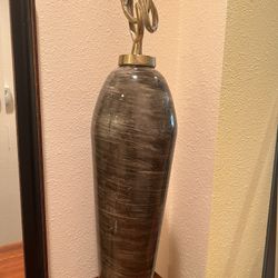 Decorative Object Sculpture XXL Stripes Made of Metal with Enamelled Surface