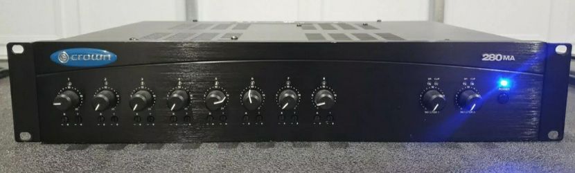 Crown 280MA Eight Input Commercial Audio Mixer / Amplifier