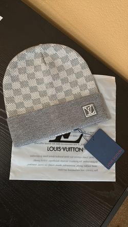 Light gray designer beanie