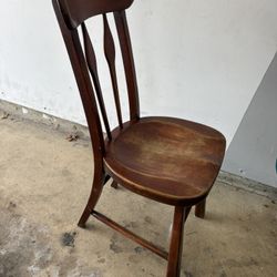Antique Straightback Wooden Chair