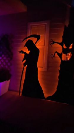 LARGE WOOD GRIM REAPER HALLOWEEN DECORATION – OBO