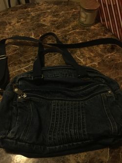 Blue Jean tote bag , book bag