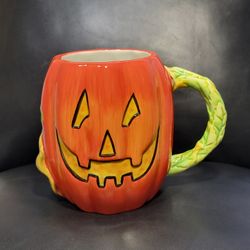 Jack-O'-Lantern Halloween Pumpkin Vintage Mug Susan Winget Oversized Ceramic Cup