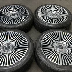 24 INCH NEW FORGED RIMS AND NEW TOYO TIRES 5x120