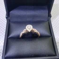 14k Rose Gold Diamond Engagement Set