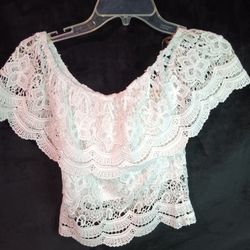 Lace Of Shoulder Blouse