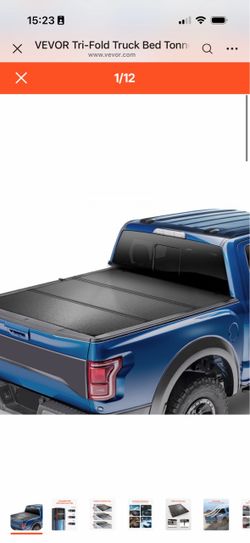VEVOR Tri-Fold Truck Bed Tonneau Cover, Compatible with 2015-2024 Ford F-150, Lightning, Styleside 5.5' (65.4") Bed, Fit 5.6' x 5.4'/5.5' x 5.4' (67.1