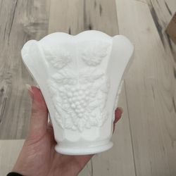 Milk / White Glass Dish. Antique