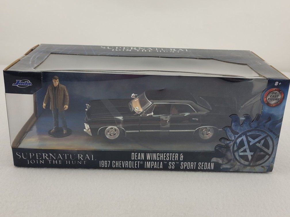 Jada Toys Hollywood Rides Supernatural Dean & 1967 Chevy Impala SS 1/24 Scale