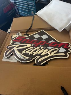 Snap on racing  sign. With remote control for color changing lights. .