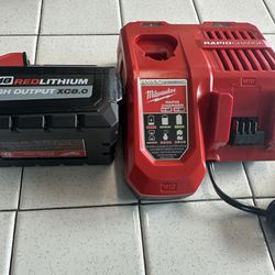 Milwaukee M18 Rapid Charger With 8.0 Battery 