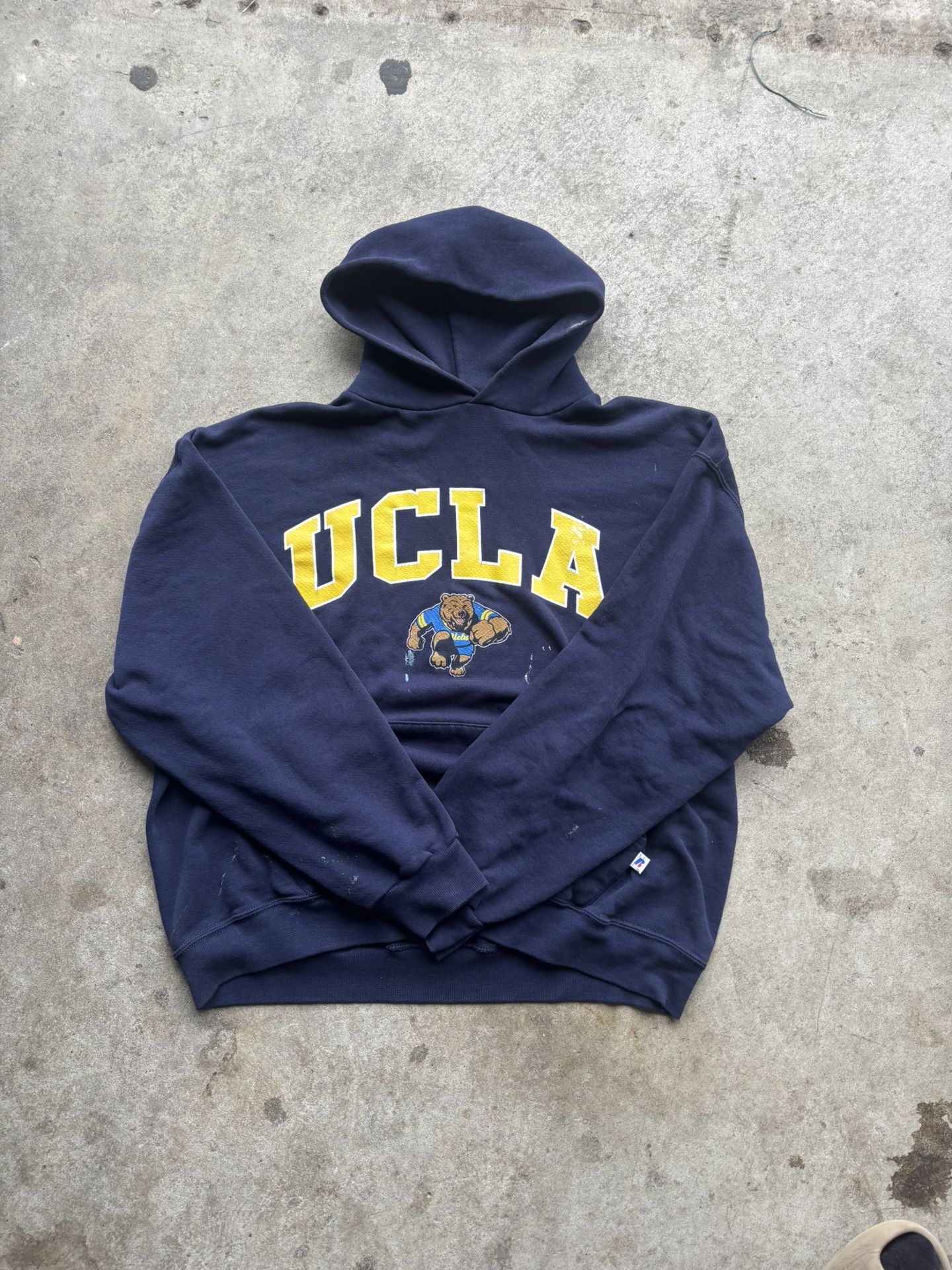 vintage y2k College University Russell Athletic UCLA Bears Hoodie w/ Boxy crop Fit